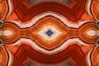 Laguna agate kaleidoscope repeating mirror-effect pattern. Art Print